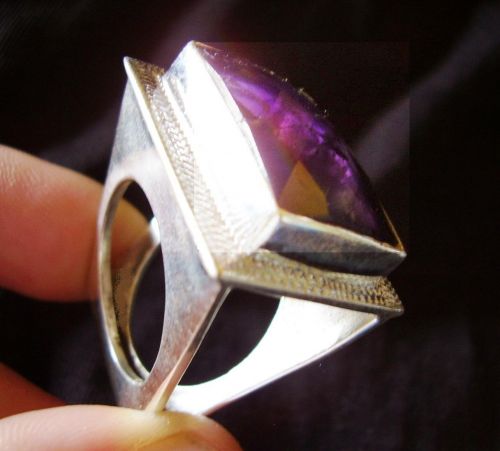 anello argento 925 con ametista