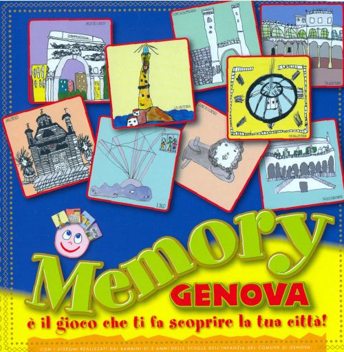 Immagine della scatola del Memory della città di Genova